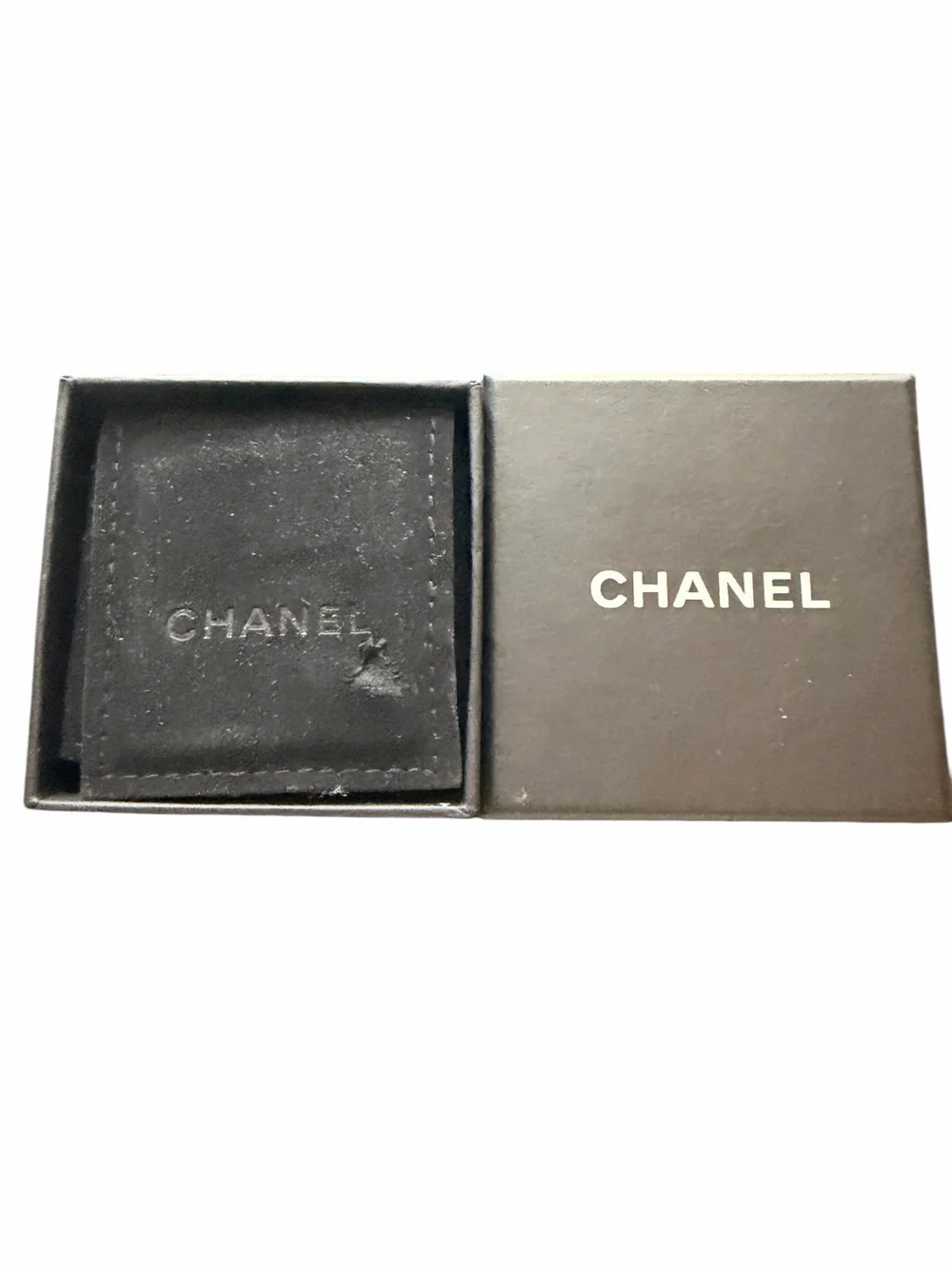 CHANEL Beautiful Gray earrings
